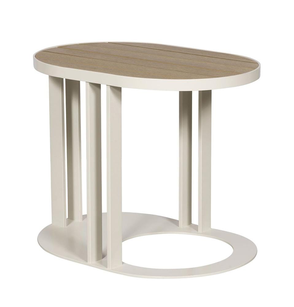Vanguard Furniture - Montecito Outdoor Oval Accent Table - White Shimmer - OW514-E veiw 1