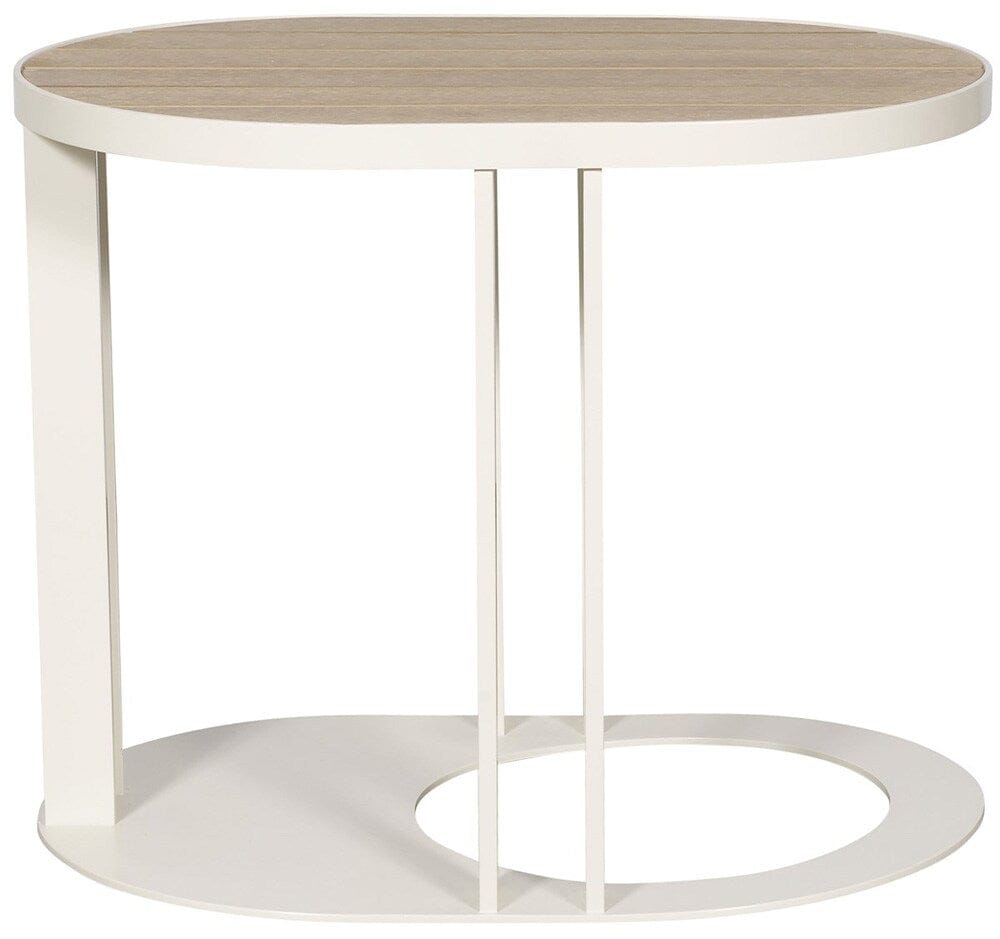 Vanguard Furniture - Montecito Outdoor Oval Accent Table - White Shimmer - OW514-E veiw 2