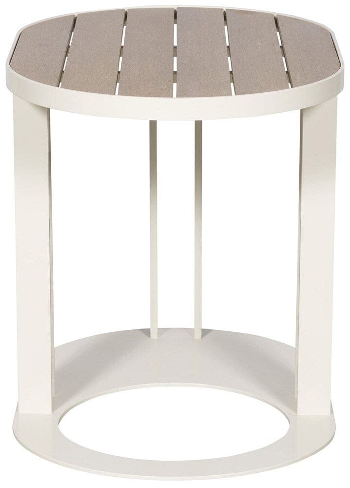 Vanguard Furniture - Montecito Outdoor Oval Accent Table - White Shimmer - OW514-E veiw 3