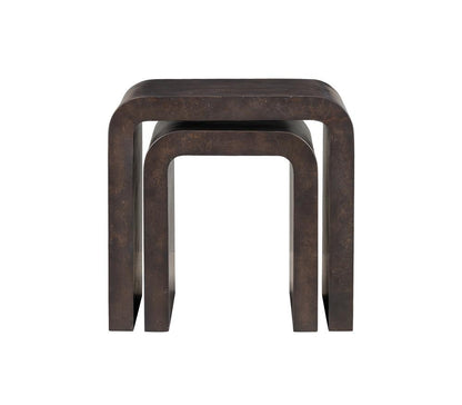 Alder & Tweed - Brea  Pollar Wood Choclate Burl 22in Nesting Tables - AT9282-CTB veiw 3