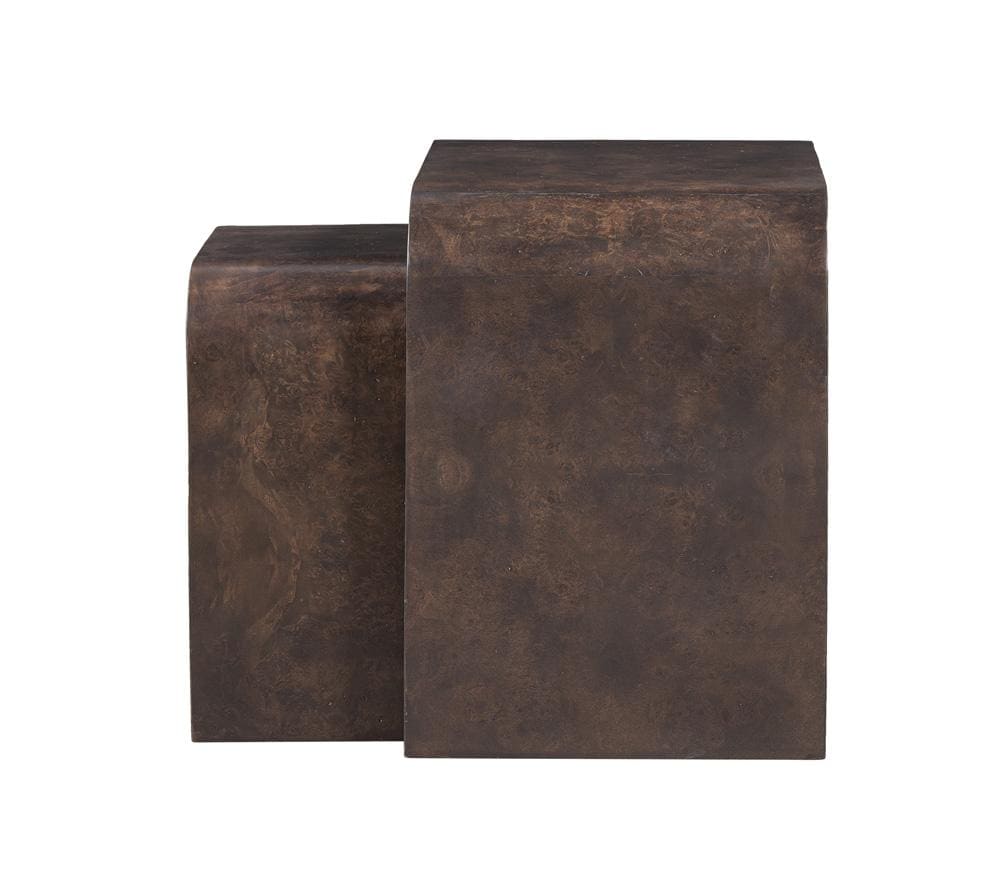 Alder & Tweed - Brea  Pollar Wood Choclate Burl 22in Nesting Tables - AT9282-CTB veiw 4