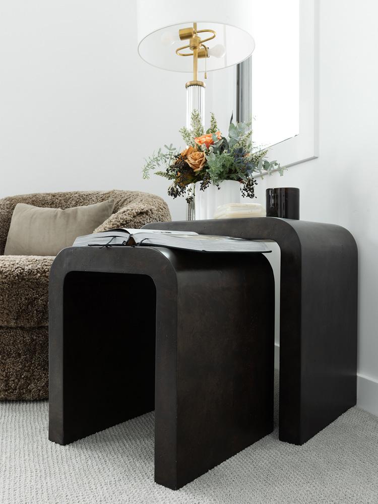 Alder & Tweed - Brea  Pollar Wood Choclate Burl 22in Nesting Tables - AT9282-CTB veiw 6