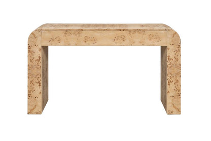 Alder & Tweed - Brea 54 Writing Desk Curved Toasted Burl Wood, Modern Sculptural Design - AT182-TSB veiw 3