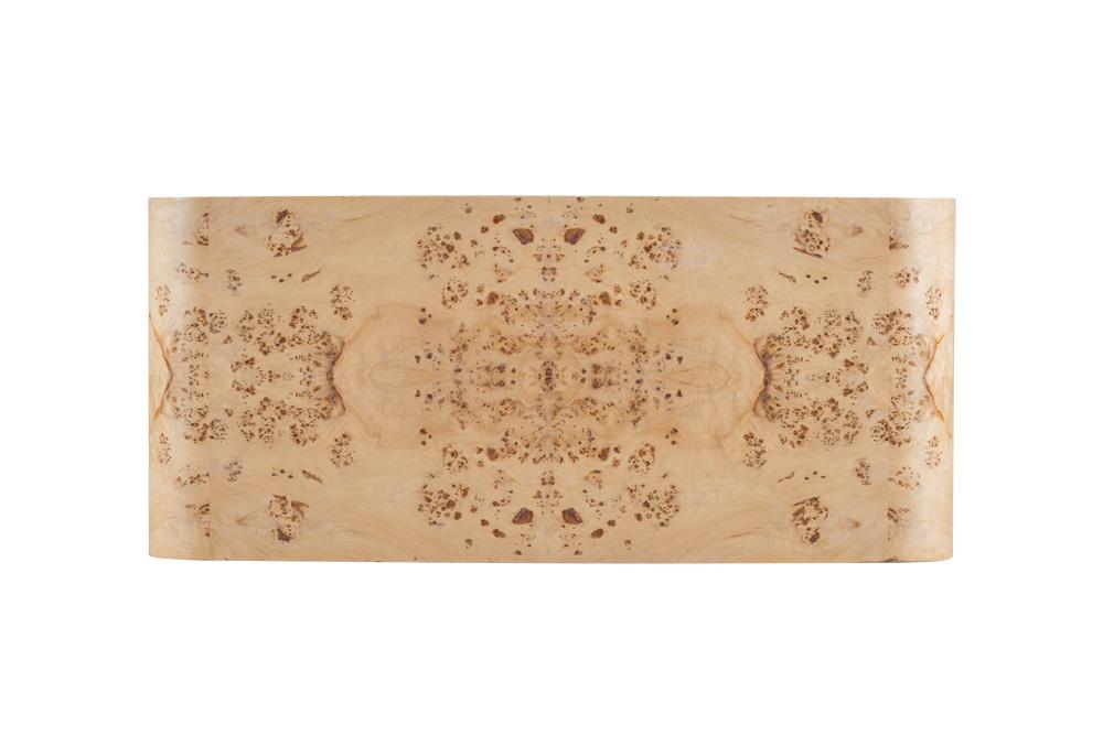 Alder & Tweed - Brea 54 Writing Desk Curved Toasted Burl Wood, Modern Sculptural Design - AT182-TSB veiw 5