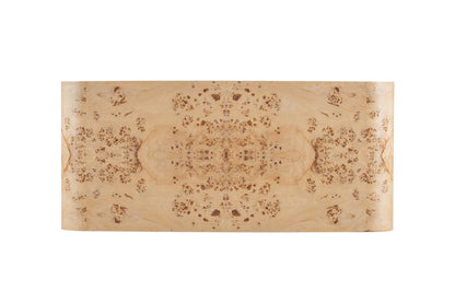 Alder & Tweed - Brea 54 Writing Desk Curved Toasted Burl Wood, Modern Sculptural Design - AT182-TSB veiw 5