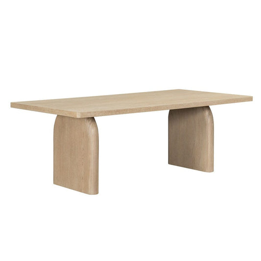 Salted Oak - Pacifica Solid Natural Oak Contempory 72in Dining Table - STO1306-72-RWO veiw 2