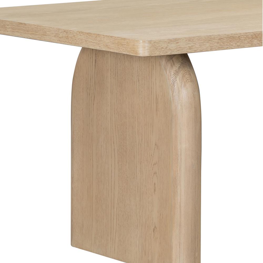 Salted Oak - Pacifica Solid Natural Oak Contempory 72in Dining Table - STO1306-72-RWO veiw 4