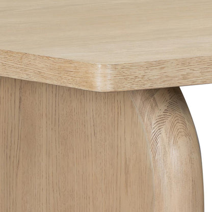 Salted Oak - Pacifica Solid Natural Oak Contempory 72in Dining Table - STO1306-72-RWO veiw 5