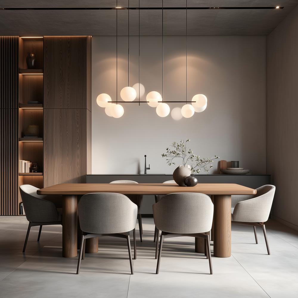 Salted Oak - Presidio Oak Veneer Contempory 84in Dining Table  - STO1307-84-WMO veiw 1