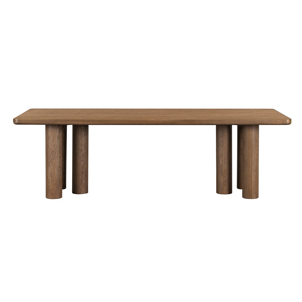 Salted Oak - Presidio Oak Veneer Contempory 96in Dining Table  - STO1307-96-WMO veiw 1