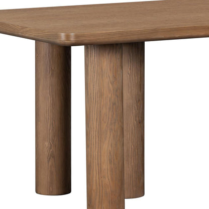 Salted Oak - Presidio Oak Veneer Contempory 96in Dining Table  - STO1307-96-WMO veiw 3