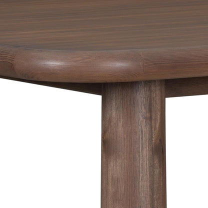 Salted Oak - Sequoia Mocha Oak Veneer Modern 96in Dining Table  - STO1309-96-WMO veiw 5