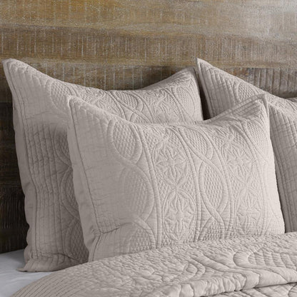 Villa by Classic Home - Anessa Linen Blend Standard Sham - Beige - V240004 veiw 3