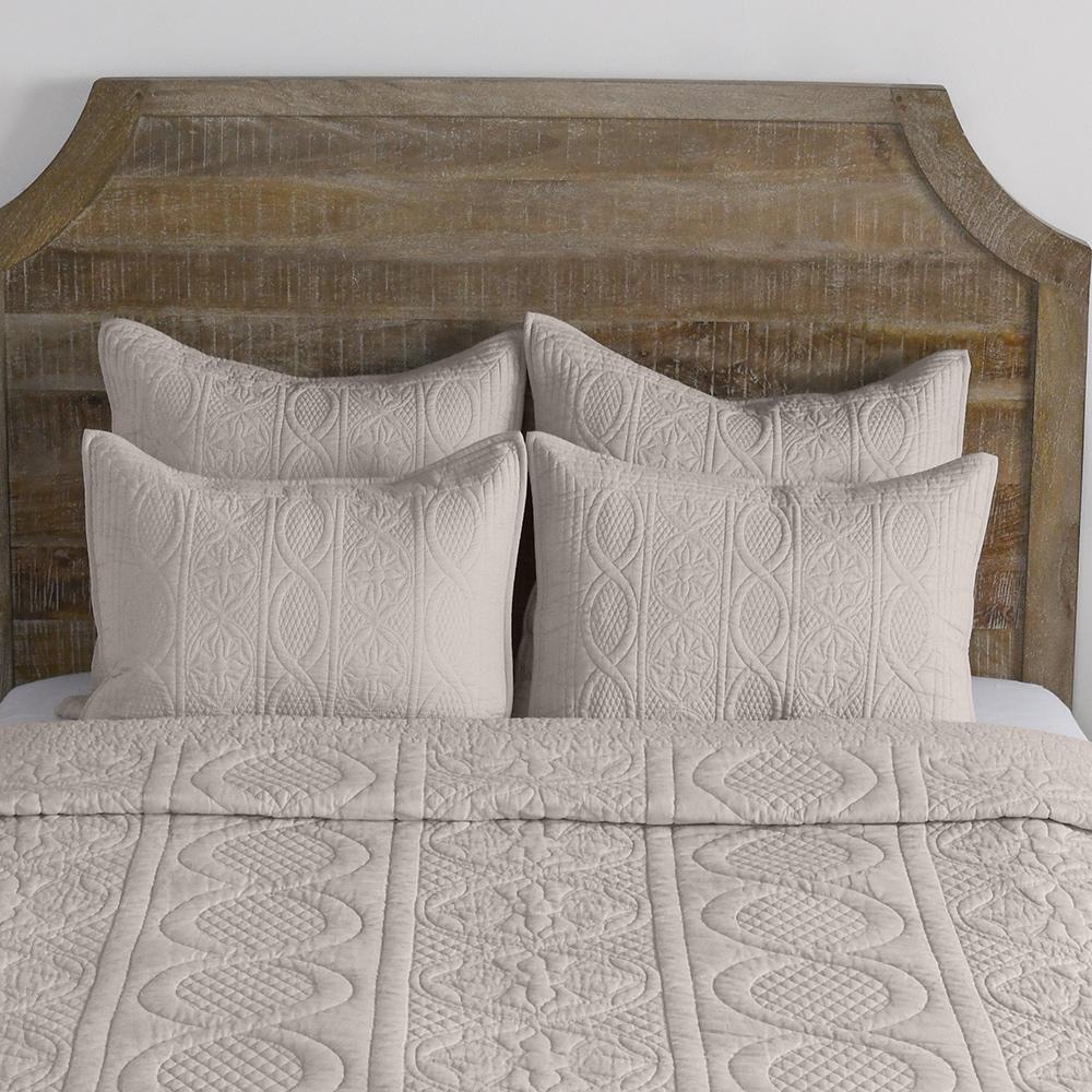 Villa by Classic Home - Anessa Linen Blend Standard Sham - Beige - V240004 veiw 5