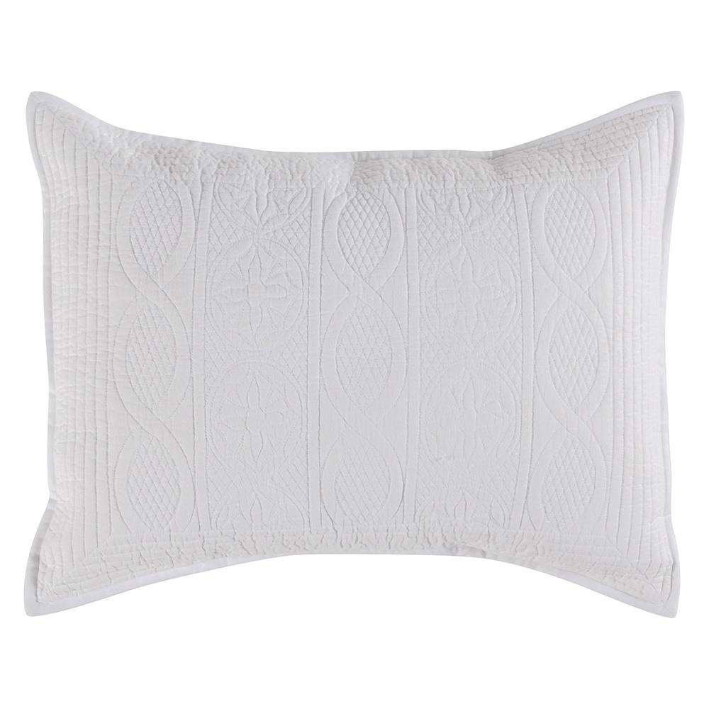 Villa by Classic Home - Anessa Linen Blend Standard Sham - White - V230077 veiw 1