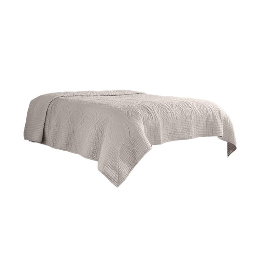 Villa by Classic Home - Anessa Linen Blend Queen Quilt - Beige - V240001 veiw 1