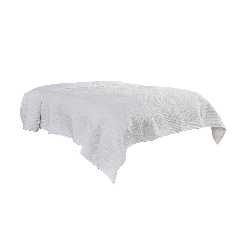 Villa by Classic Home - Anessa Linen Blend Queen Quilt - White - V230075 veiw 1