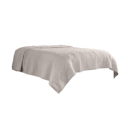 Villa by Classic Home - Anessa Linen Blend King Quilt - Beige - V240000 veiw 1