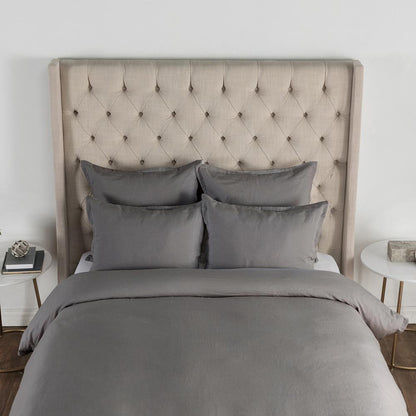 Villa by Classic Home - Arcadia Linen Blend Standard Sham - Gray - V200014 veiw 2