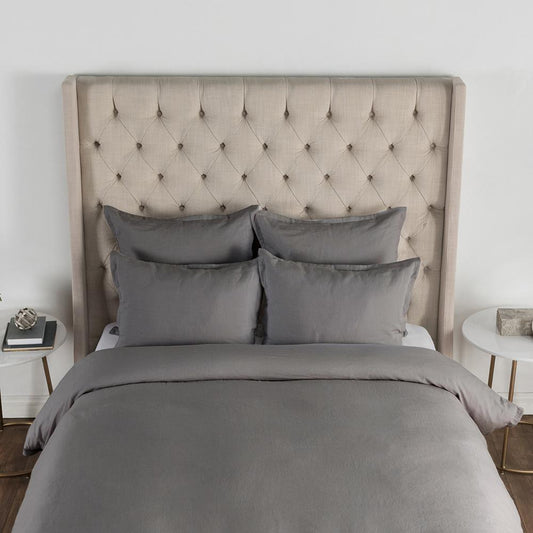 Villa by Classic Home - Arcadia Linen Blend Standard Sham - Gray - V200014 veiw 2