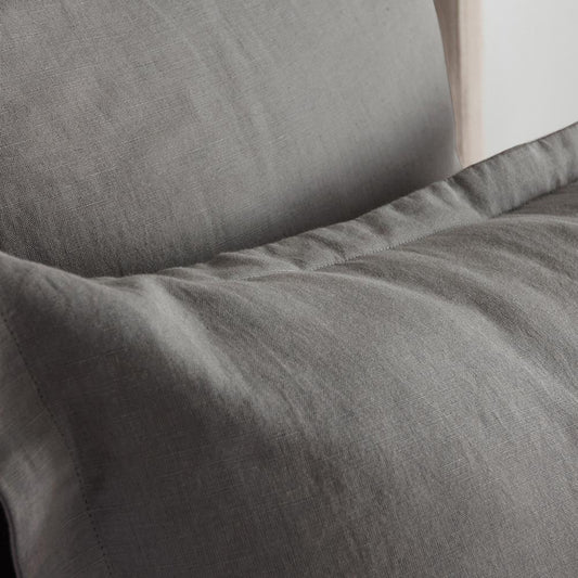 Villa by Classic Home - Arcadia Linen Blend Euro Sham - Gray - V200012 veiw 2