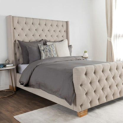 Villa by Classic Home - Arcadia Linen Blend Euro Sham - Gray - V200012 veiw 3