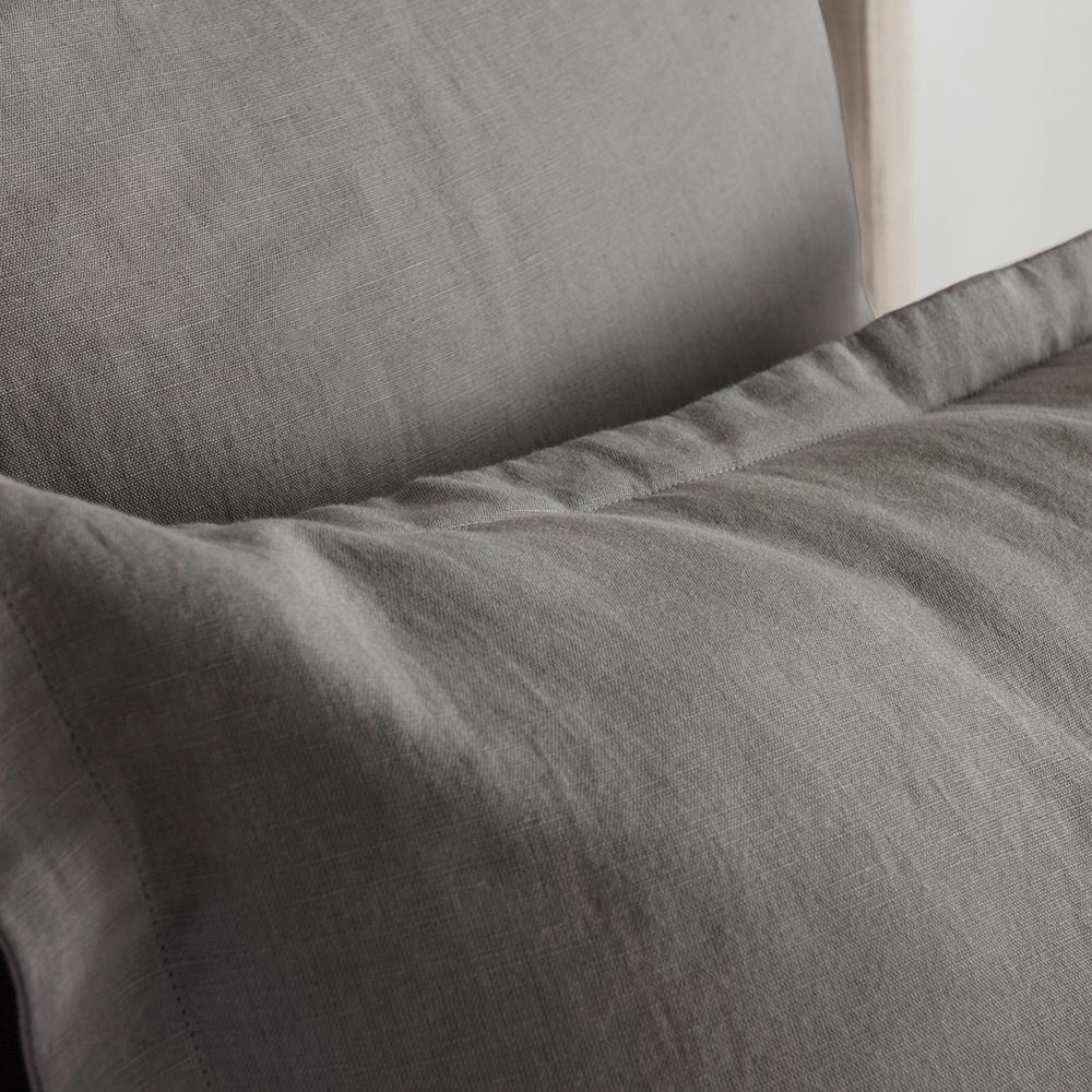 Villa by Classic Home - Arcadia Linen Blend King Sham - Gray - V200013 veiw 3
