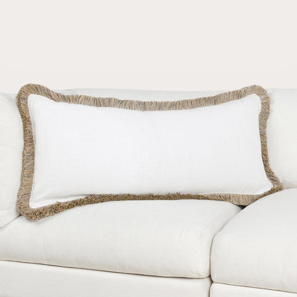 Villa by Classic Home - Cara 16x36 Linen Blend Fabric Throw Pillow - Ivory - V300051 veiw 5