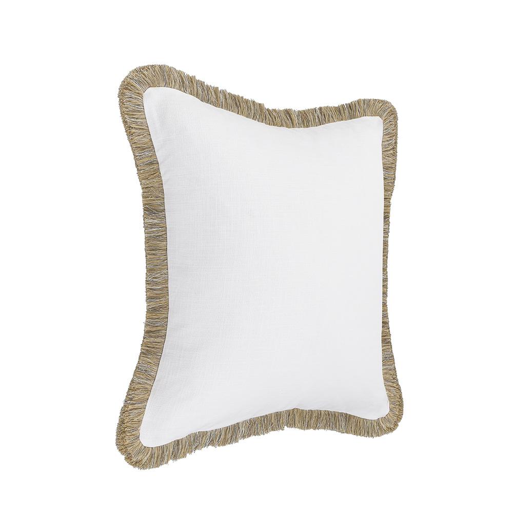 Villa by Classic Home - Cara 24x24 Linen Blend Fabric Throw Pillow - Ivory - V300049 veiw 3