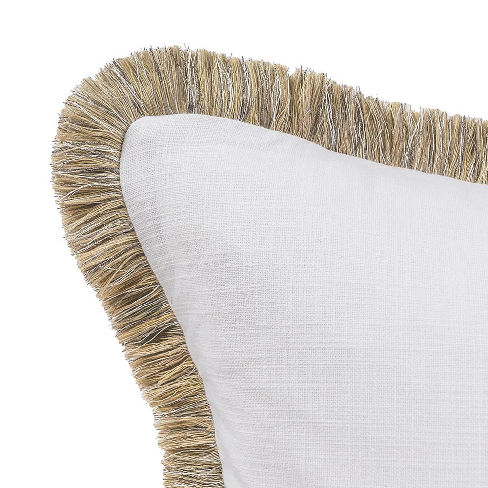 Villa by Classic Home - Cara 24x24 Linen Blend Fabric Throw Pillow - Ivory - V300049 veiw 4