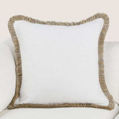 Villa by Classic Home - Cara 24x24 Linen Blend Fabric Throw Pillow - Ivory - V300049 veiw 5