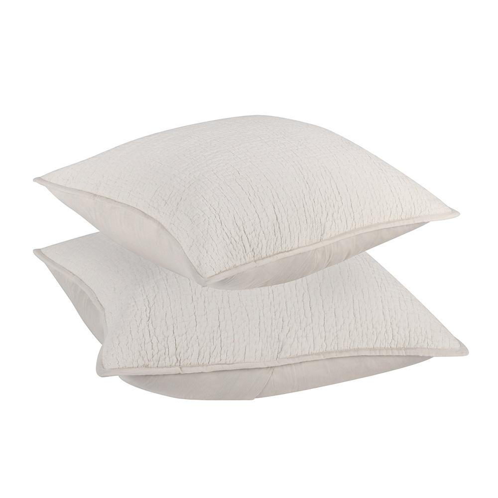 Villa by Classic Home - Danica 100% Cotton Bone Euro Sham  - Ivory - V260002 veiw 3