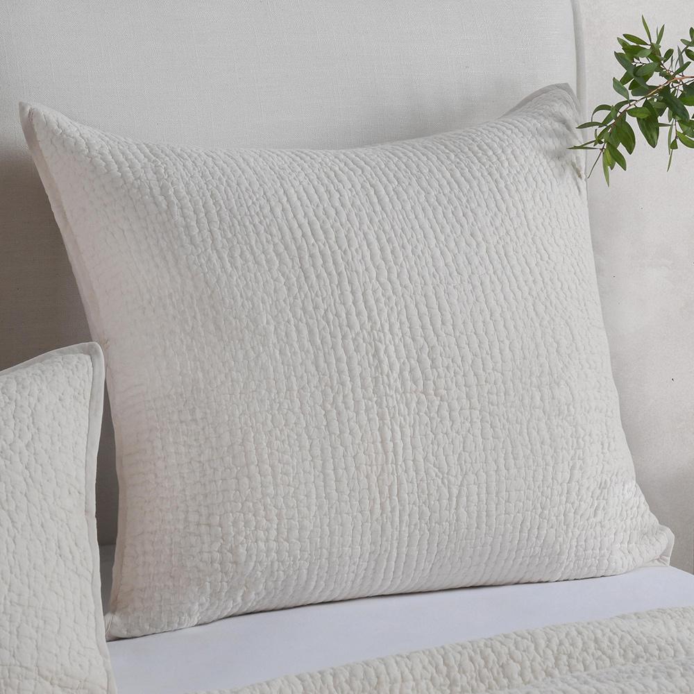 Villa by Classic Home - Danica 100% Cotton Bone Euro Sham  - Ivory - V260002 veiw 5