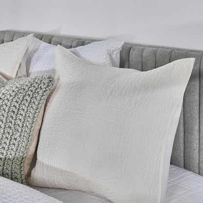 Villa by Classic Home - Danica 100% Cotton Bone Euro Sham  - Ivory - V260002 veiw 6