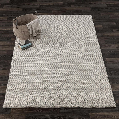 Villa by Classic Home - Dawson 5x8 Wool Blend Fabric Handwoven  Gray Accent Area Rug - Light Gray - 30090824 veiw 3