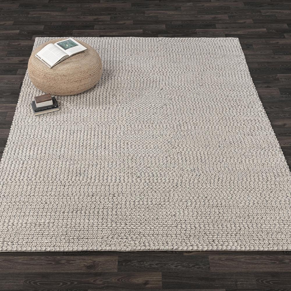 Villa by Classic Home - Dawson 8x10 Wool Blend Fabric Handwoven  Gray Accent Area Rug - Light Gray - 30090825 veiw 3