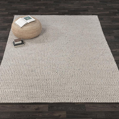 Villa by Classic Home - Dawson 8x10 Wool Blend Fabric Handwoven  Gray Accent Area Rug - Light Gray - 30090825 veiw 3