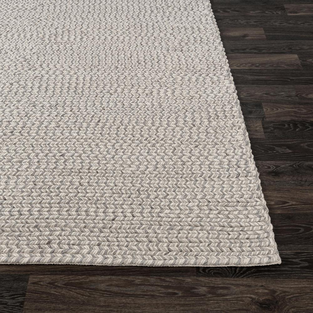 Villa by Classic Home - Dawson 8x10 Wool Blend Fabric Handwoven  Gray Accent Area Rug - Light Gray - 30090825 veiw 4