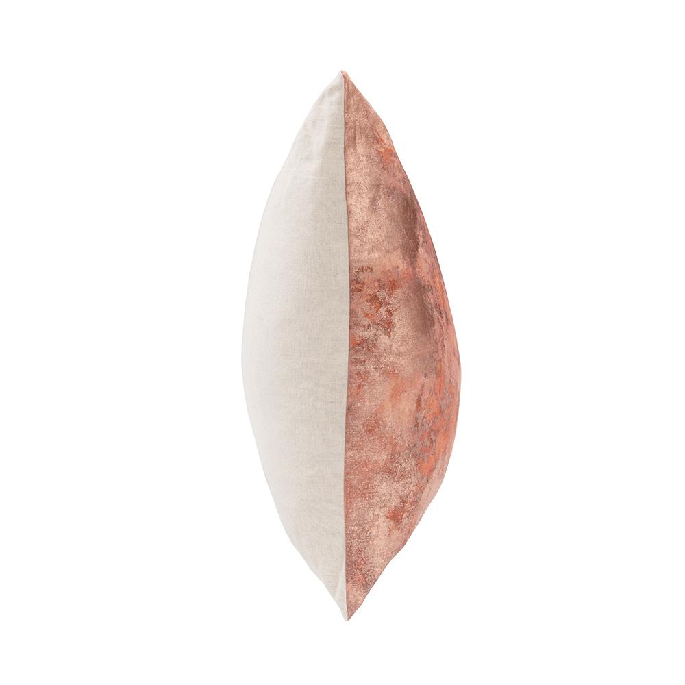 Villa by Classic Home - Equilibrium 22x22 Linen Blend Fabric Throw Pillow - Rose Gold - V310034 veiw 3