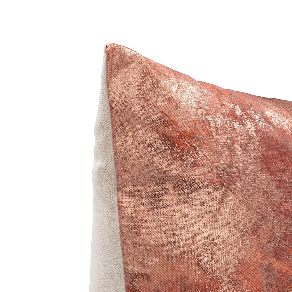 Villa by Classic Home - Equilibrium 22x22 Linen Blend Fabric Throw Pillow - Rose Gold - V310034 veiw 5