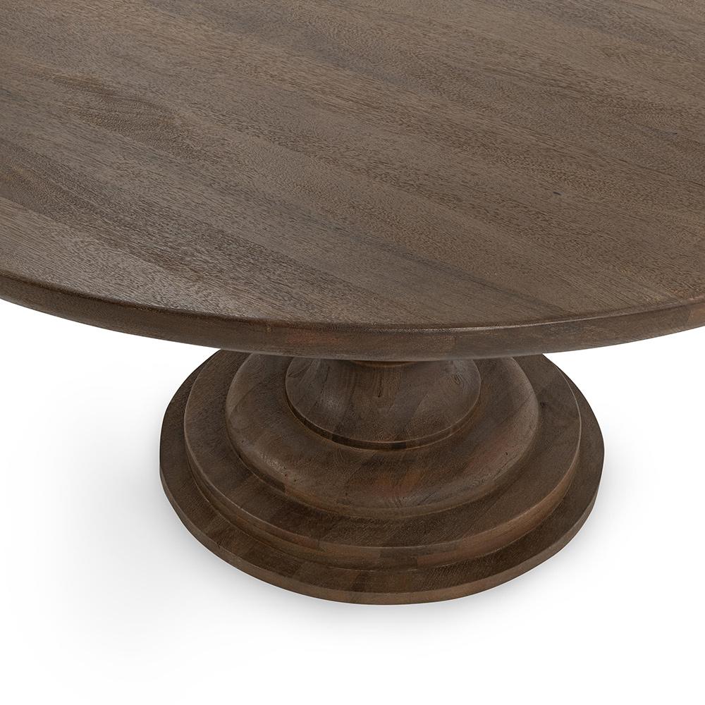 Classic Home  - Hera Mango Brown Wood Round Dining, Table - Brown - 51011920 veiw 3