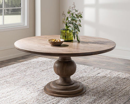 Classic Home  - Hera Mango Brown Wood Round Dining, Table - Brown - 51011920 veiw 8