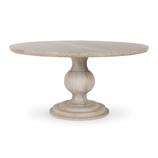 Classic Home  - Hera Mango Washed Wood Round Dining, Table - White Washed - 51011879 veiw 1