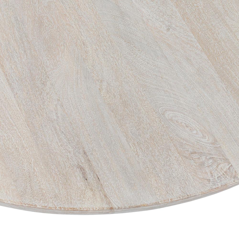 Classic Home  - Hera Mango Washed Wood Round Dining, Table - White Washed - 51011879 veiw 4