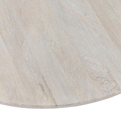 Classic Home  - Hera Mango Washed Wood Round Dining, Table - White Washed - 51011879 veiw 4