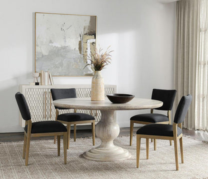 Classic Home  - Hera Mango Washed Wood Round Dining, Table - White Washed - 51011879 veiw 5