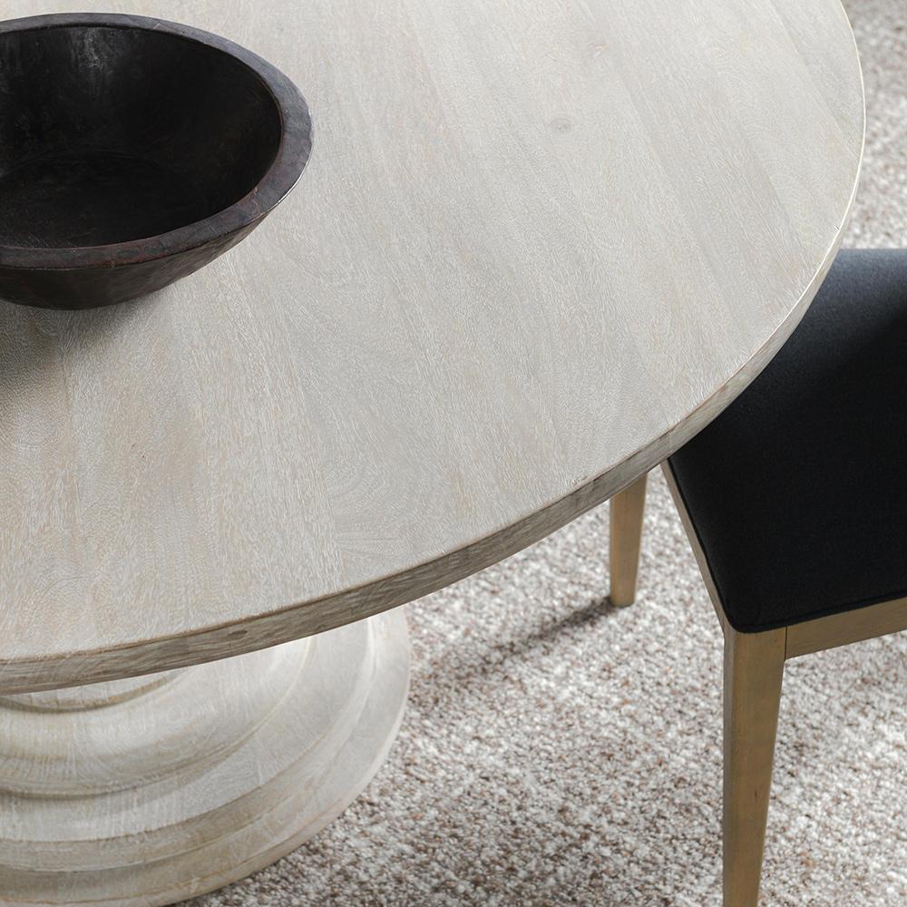 Classic Home  - Hera Mango Washed Wood Round Dining, Table - White Washed - 51011879 veiw 6