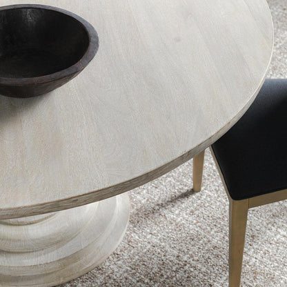 Classic Home  - Hera Mango Washed Wood Round Dining, Table - White Washed - 51011879 veiw 6