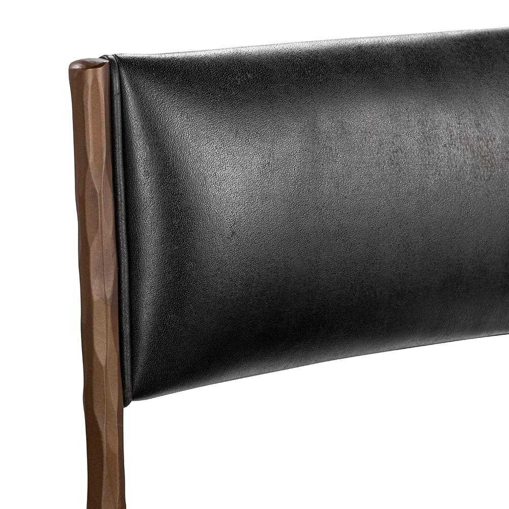 Classic Home  - Kayne Leather Counter Stool - Black - 53006253 veiw 8