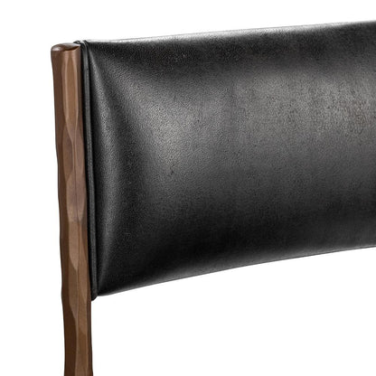 Classic Home  - Kayne Leather Counter Stool - Black - 53006253 veiw 8